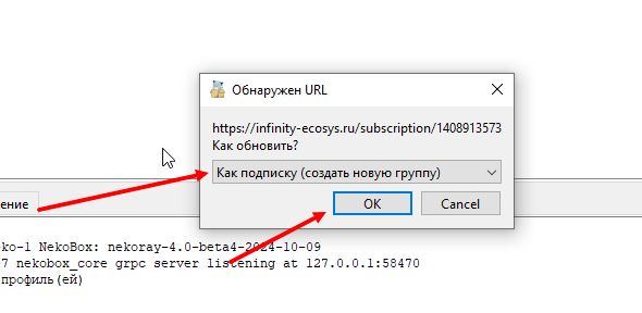 Список серверов в NekoBox